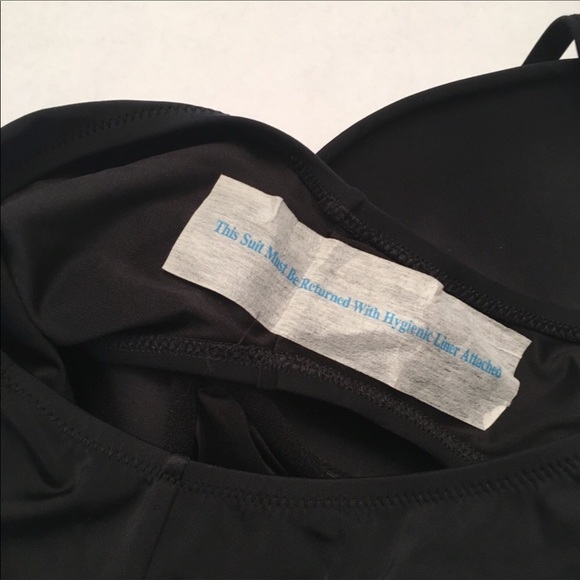 Shade & Shore Black One Piece Swimsuit Sz 38B - Picture 8 of 9